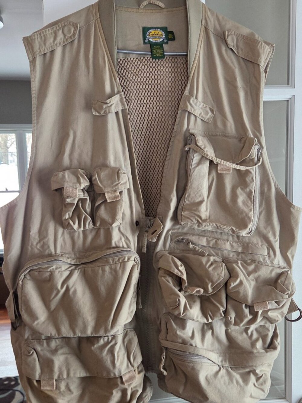 Cabela’s Outdoor Gear Multi-Pocket Utility/Fishing Vest Khaki 2XL